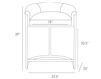 Схема Кресло Calvin Counter  Arteriors Home  FURNITURE 2804 Современный / Скандинавский / Модерн
