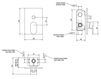 Схема Смеситель настенный IB Rubinetterie s.p.a. BAGNO K2310 Современный / Скандинавский / Модерн