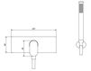 Схема Смеситель настенный IB Rubinetterie s.p.a. BAGNO K2350 Современный / Скандинавский / Модерн