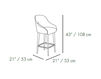 Схема Барный стул Mambo Unlimited Ideas  2016 GIA bar chair Современный / Скандинавский / Модерн