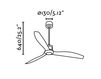 Схема Вентилятор потолочный JUST FAN Faro Ventiladores 33394 Минимализм / Хай-тек
