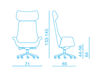 Схема Кресло для руководителя THRONE Tecnoarredo srl Sedute THO18MLS Лофт / Фьюжн / Винтаж / Ретро