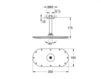 Схема Лейка душевая потолочная Rainshower Cosmopolitan Metal Grohe 2016 26059000 Современный / Скандинавский / Модерн
