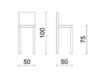 Схема Барный стул Decora Italia (LCI Stile) Sedie N068L