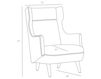 Схема Кресло Budelli  Arteriors Home  FURNITURE 8091