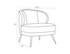 Схема Кресло Kitts  Arteriors Home  FURNITURE 8118