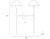 Схема Бра Havana  Arteriors Home  LIGHTING 49054