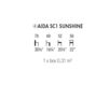 Схема Стул с подлокотниками Accento 2019 AIDA SC1 SUNSHINE