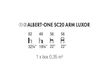 Схема Стул с подлокотниками Accento 2019 ALBERT ONE SC 20 ARM LUXOR