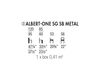 Схема Барный стул Accento 2019 ALBERT ONE SG SB METAL
