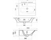 Схема Раковина накладная Hidra Ceramica S.r.l. Flat FL 19 Современный / Скандинавский / Модерн