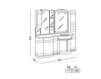 Схема Композиция Eurodesign Bagno Hilton COMP. 11 Bianco/cromo Классический / Исторический / Английский