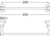 Схема Держатель для полотенец Giulini Ibisco Crystal RG1148/S Современный / Скандинавский / Модерн