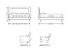 Схема Кровать G&G Imbottiti  Beds FLUSH RETE 160 X 195 GIROLETTO H16 Современный / Скандинавский / Модерн