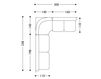 Схема Диван BM Style Group s.r.l. Lifestyle Alexander - 2  corner Классический / Исторический / Английский