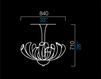 Схема Люстра Fuochi Artificiali Barovier&Toso Candeliers 6944/BB Современный / Скандинавский / Модерн