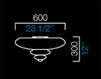 Схема Светильник Pigalle Barovier&Toso Ceiling Lamp 5688/BC Ар-деко / Ар-нуво / Американский