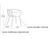 Схема Стул с подлокотниками Casamania Contemporary CM8706 Современный / Скандинавский / Модерн