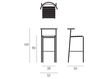 Схема Барный стул Café Chair Baleri Italia è un marchio Hub Design srl 2014 ps213 Современный / Скандинавский / Модерн