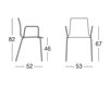 Схема Стул с подлокотниками ALICE Scab Design / Scab Giardino S.p.a. Marzo 2676 11 Современный / Скандинавский / Модерн