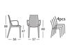 Схема Стул с подлокотниками Scab Design / Scab Giardino S.p.a. Marzo 2322 11 Современный / Скандинавский / Модерн