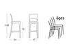 Схема Барный стул ISY TECHNOPOLYMER BARSTOOL Scab Design / Scab Giardino S.p.a. Marzo 2328 81 Современный / Скандинавский / Модерн