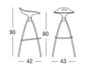 Схема Барный стул Scab Design / Scab Giardino S.p.a. Marzo 2295 152 Современный / Скандинавский / Модерн