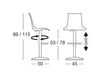 Схема Барный стул ZEBRA UP ANTISHOCK BARSTOOL Scab Design / Scab Giardino S.p.a. Marzo 2287 315 Современный / Скандинавский / Модерн