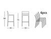 Схема Барный стул Scab Design / Scab Giardino S.p.a. Marzo 2212 Современный / Скандинавский / Модерн