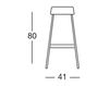 Схема Барный стул Scab Design / Scab Giardino S.p.a. Novita Comfort 2300 30 Современный / Скандинавский / Модерн