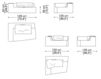 Схема Диван Erba Italia srl Unipersonale 2014 Architettura Elemento laterale piccolo sx 152 Elemento laterale grande dx 185 Современный / Скандинавский / Модерн