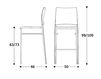 Схема Барный стул VIENNA Esse Desing /Biebi Equilibrium B339 Q08 Современный / Скандинавский / Модерн
