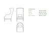 Схема Кресло Brabbu by Covet Lounge Upholstery DUKONO ARMCHAIR 1 Ар-деко / Ар-нуво / Американский