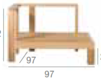Схема Кресло для террасы Tribu Pure Sofa Teak 01201 C01201 C01201BM Современный / Скандинавский / Модерн