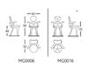 Схема Стул с подлокотниками CALVET B.D (Barcelona Design) ART MG0016 Лофт / Фьюжн / Винтаж / Ретро