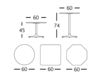 Схема Столик журнальный SHOWTIME B.D (Barcelona Design)  TABLES SHOWTIME Octogonal Лофт / Фьюжн / Винтаж / Ретро