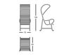 Схема Кресло для террасы GARDENIAS B.D (Barcelona Design) ARMCHAIRS GARDENIAS ARMCHAIR WITH PERGOLA Лофт / Фьюжн / Винтаж / Ретро