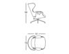 Схема Кресло для кабинета LOUNGER B.D (Barcelona Design) ARMCHAIRS LOUNGER Armchair Swivel structure 1 Лофт / Фьюжн / Винтаж / Ретро