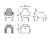Схема Кресло SHOWTIME B.D (Barcelona Design) ARMCHAIRS SW01R Современный / Скандинавский / Модерн