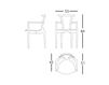 Схема Стул с подлокотниками GAULINO B.D (Barcelona Design) CHAIRS AND STOOLS GAUFR10C10 Лофт / Фьюжн / Винтаж / Ретро