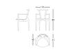 Схема Стул с подлокотниками GAULINO B.D (Barcelona Design) CHAIRS AND STOOLS GAUFR18C18 Лофт / Фьюжн / Винтаж / Ретро