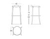 Схема Барный стул B.D (Barcelona Design) CHAIRS AND STOOLS JANET Лофт / Фьюжн / Винтаж / Ретро
