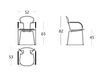 Схема Стул с подлокотниками B.D (Barcelona Design) CHAIRS AND STOOLS MINIVARIUS Лофт / Фьюжн / Винтаж / Ретро