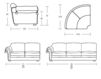 Схема Диван Eduard Zandarin Premium EDUARD GRAND SOFA' LATERALE 288X115 3 SEDILI + LATERALE 173X115 2 SEDILI + ANGOLO TONDO 140X140  Классический / Исторический / Английский
