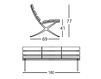 Схема Скамейка BENCH B B.D (Barcelona Design) PUBLIC SEATING Bench 3 seats 180 UPHOLSTERED Лофт / Фьюжн / Винтаж / Ретро