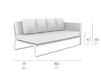 Схема Диван для террасы Gandia Blasco 2015 Flat Sofa modular 1 anthracite  Современный / Скандинавский / Модерн