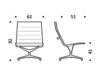 Схема Кресло ICF Office 2015 1953182 B 230 Современный / Скандинавский / Модерн