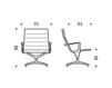 Схема Кресло ICF Office 2015 1953152 B 233 Современный / Скандинавский / Модерн