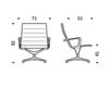 Схема Кресло ICF Office 2015 1953159 E 98D Современный / Скандинавский / Модерн
