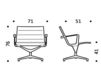Схема Кресло ICF Office 2015 1953089 E 98A Современный / Скандинавский / Модерн